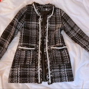 Black and white tweed jacket